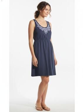 Sonoma Blue Embroidered Summer Everyday Dress   XL
